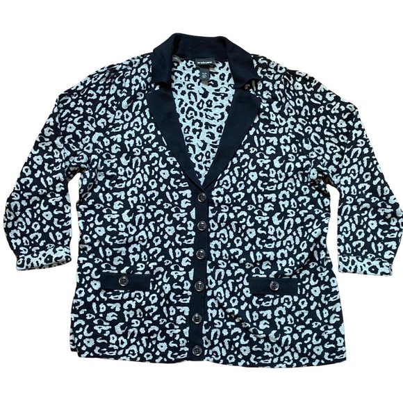 Lane Bryant Sweaters - Lane Bryant Cardigan Sweater Animal Print Cheetah Leopard Stretchy Womens 26/28